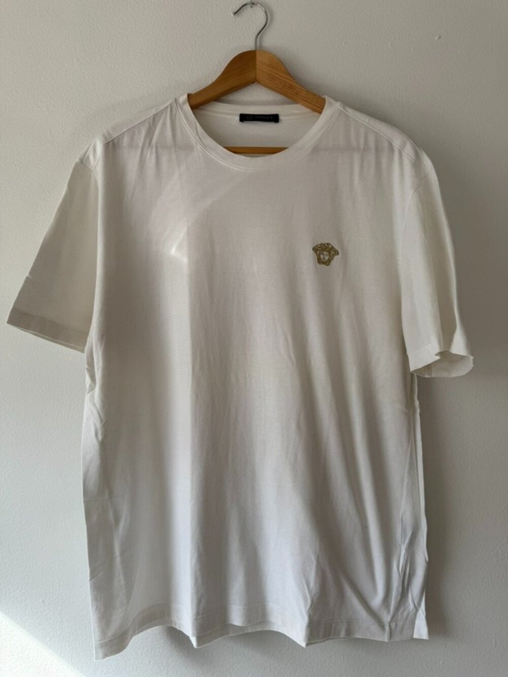 Versace White Logo T-Shirt Large